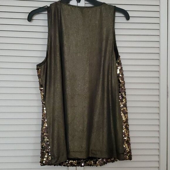 Peter Nygard Bronze Sequined Tank top - Picture 3 of 7